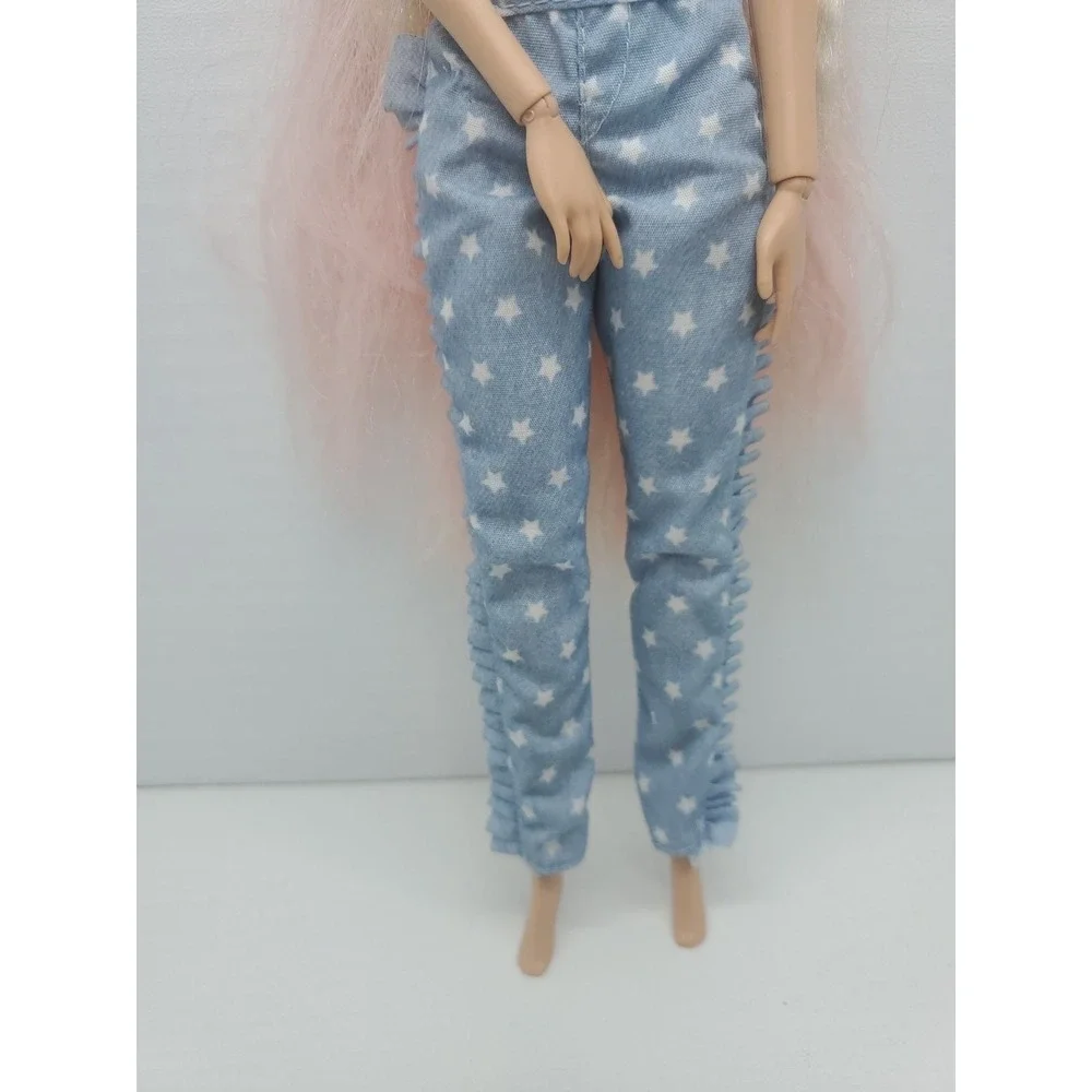 ORIGINAL OUTFIT & HAIR Barbie Extra Doll 2020 #3 Long Blonde‎ Pink Articulated